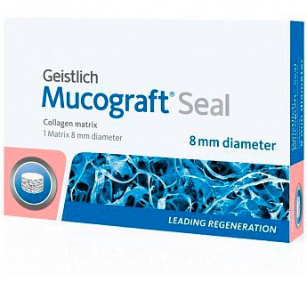 Mucograft Seal d=8 мм, коллагеновый матрикс для регенерации мягких тканей    
