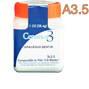 Ceramco 3 Opaceous Dentine цвет A3,5 1 унция 28.4г (Опак-дентин)