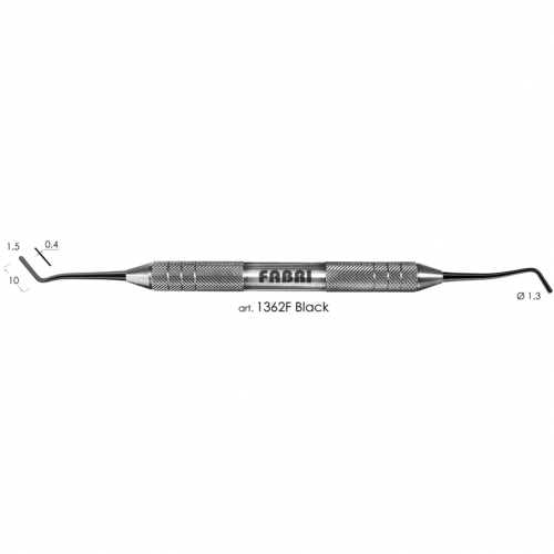 Гладилка FABRI 1362F Black, d=1,3мм, черное покрытие, эргономичная ручка