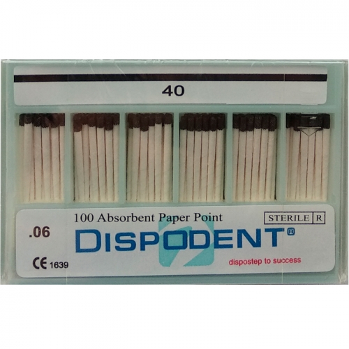 Абсорберы конусные 06 №40 (100шт), Dispodent