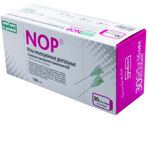 Иглы карпульные  NOP 16ммх30G (100шт.) SPIDENT