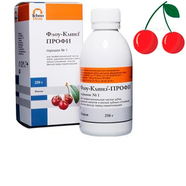 Флоу-Клинз Профи Вишня (250гр) - порошок для аэр-фло, ТехноДент