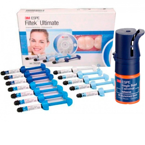 СПЕЦПРЕДЛОЖЕНИЕ: Filtek Ultimate+ Single Bond Universal  профессиональный набор (12шпр.)+ Адгезив Si