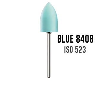Резинка Kenda Acrylic Blue 8408 на прямой наконечник ISO 523, средняя абразивность, голубая - 1шт.