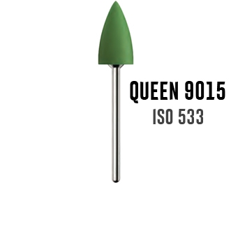 Резинка Kenda Queen 9015 на прямой наконечник ISO 533, грубая абразивность, зеленая - 1шт.