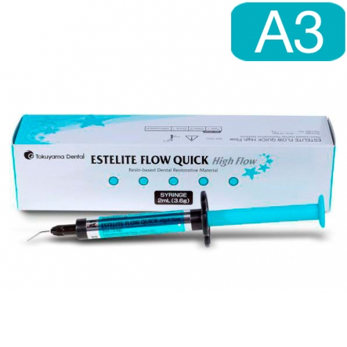 Estelite Flow Quick  High Flow A3 шприц (2мл) + 18 насадок, Tokuyama Dental