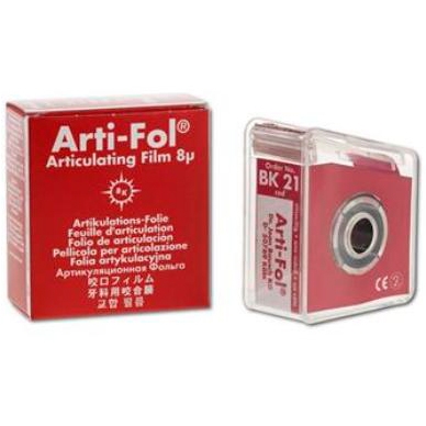 Артикуляционная фольга Bausch Arti-Fol BK 21, красная, 8мкм, 20мх22мм, односторонняя