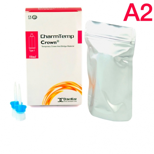 CharmTemp Crown цв.A2 50мл (76г)-самоотверждаемый материал для временных коронок и мостов, DentKist
