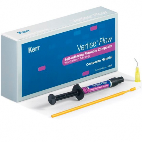 Vertise Flow Test-me Kit, в составе 1 шприц, 2г, оттенок А2, 10 наконечников, 10 щеточек, KERR