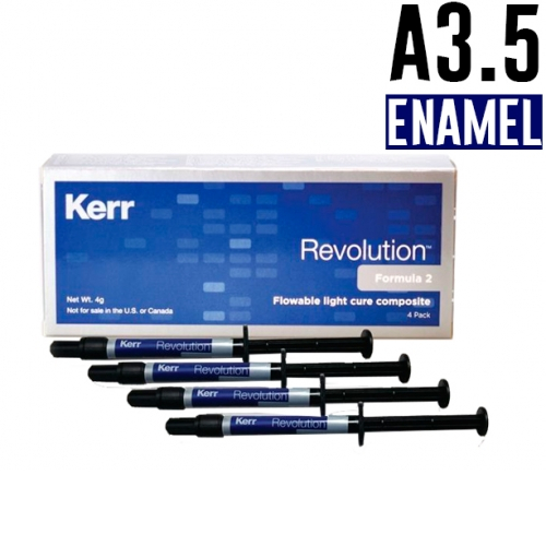 Revolution Formula 2, Эмаль A3,5 (4 шприца по 1гр + 20 насадок), жидкий композитный материал, 29496,