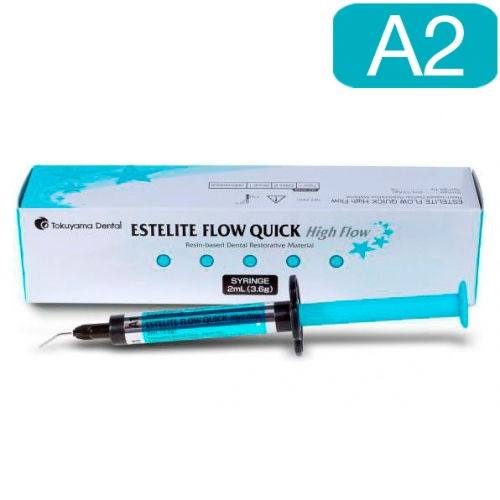 Estelite Flow Quick  High Flow A2 шприц (2мл) + 18 насадок, Tokuyama Dental