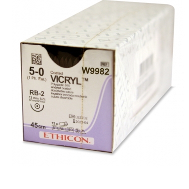 Vicryl W9982 5|0, 45 см кол. 13 мм, 1|2