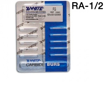 Боры  SSWhite RA-1/2 (БЛИСТЕР 10 шт) твердосплавный шаровидный, d0.6