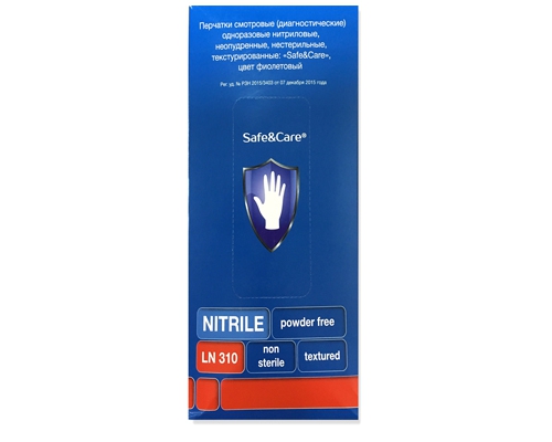 Перчатки  Safe&Care Нитриловые  XL (9/10) 180 шт