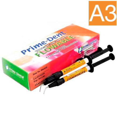 Prime-Dent цвет А3, (4 шприца х2 гр), текучий световой композит ПраймДент.