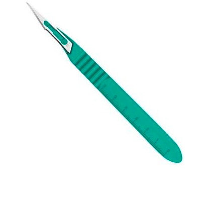 Скальпель №11 одноразовый стерильный с пластмассовой ручкой (1шт.), Ribbel
