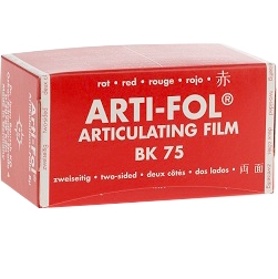 Фольга артикуляционная Bausch Arti-Fol BK 75, (75мх15мм), 8мкм, красная, двусторонняя 