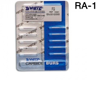 Боры  SSWhite RA-1 (БЛИСТЕР 10 шт) твердосплавный шаровидный, d0.8