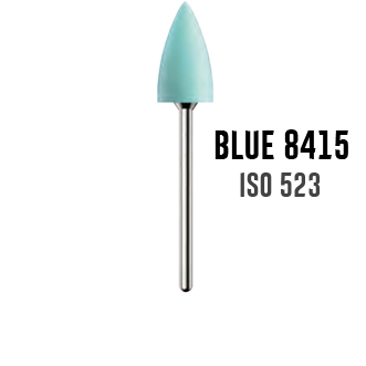Резинка Kenda Acrylic Blue 8415 на прямой наконечник ISO 523, средняя абразивность, голубая - 1шт.