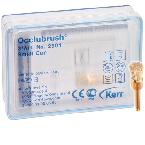 2504 Щетки полировочные Occlubrush чашка малая, 3шт.