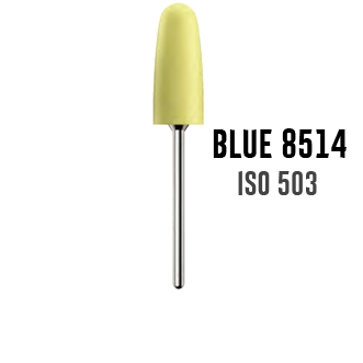 Резинка Kenda Blue 8514 на прямой наконечник ISO 503, мелкая абразивность, желтая - 1шт.