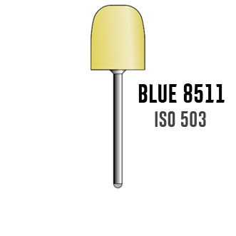 Резинка Kenda Blue 8511 на прямой наконечник ISO 503, мелкая абразивность, желтая - 1шт.