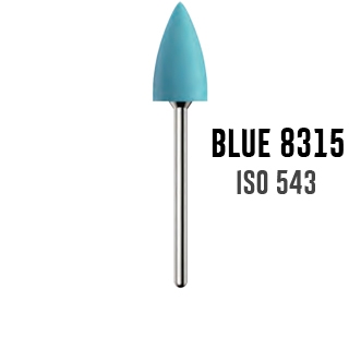 Резинка Kenda Acrylic Blue 8315 на прямой наконечник ISO 543, крупная абразивность, синяя - 1шт.
