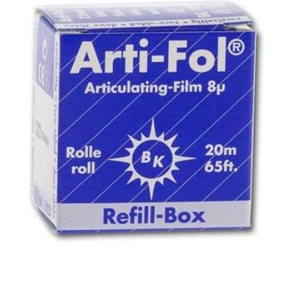 Артикуляционная фольга Bausch Arti-Fol BK 1023 синяя, односторонняя, 8 микр, 20х22мм (копирка бауш)